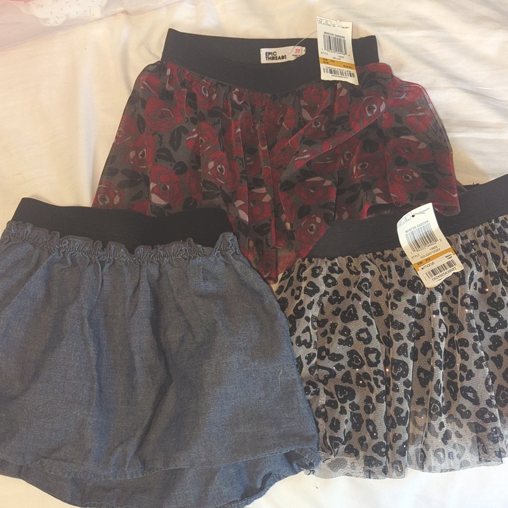 3 size 3T skirts